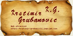 Krstimir Grubanović vizit kartica